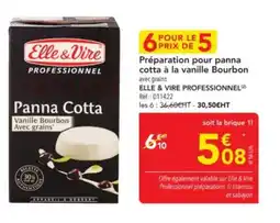 METRO ELLE & VIRE PROFESSIONNEL Préparation pour panna cotta à la vanille Bourbon offre