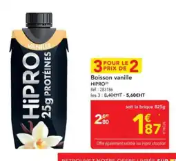 METRO HIPRO Boisson vanille offre