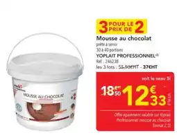 METRO YOPLAIT PROFESSIONNEL Mousse au chocolat offre