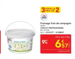 METRO YOPLAIT PROFESSIONNEL Fromage frais de campagne offre