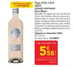 METRO GÉRARD BERTRAND Pays d'Oc I.G.P. 2024 offre