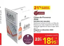 METRO MAURIN DES MAURES Côtes-de-Provence offre