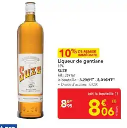 METRO SUZE Liqueur de gentiane offre