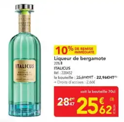 METRO ITALICUS Liqueur de bergamote offre