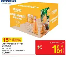 METRO CRODINO Apéritif sans alcool offre