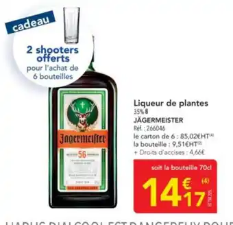 METRO JÄGERMEISTER Liqueur de plantes offre