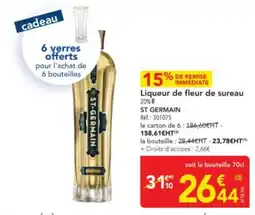 METRO ST GERMAIN Liqueur de fleur de sureau offre
