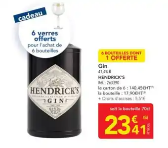 METRO HENDRICK'S Gin offre