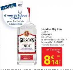 METRO GIBSON'S London Dry Gin offre
