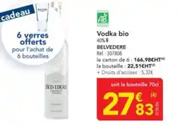 METRO BELVEDERE Vodka bio offre