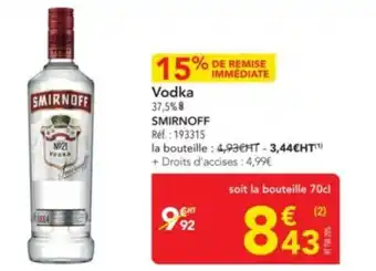 METRO SMIRNOFF Vodka offre