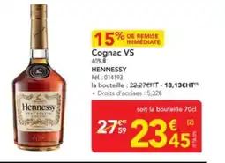 METRO HENNESSY Cognac VS offre