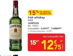 METRO JAMESON Irish whiskey offre