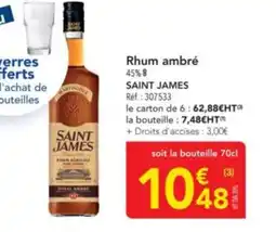 METRO SAINT JAMES Rhum ambré offre