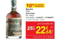 METRO DON PAPA Baroko offre