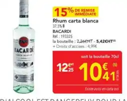 METRO BACARDI Rhum carta blanca offre