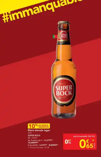 METRO SUPER BOCK Bière blonde lager offre