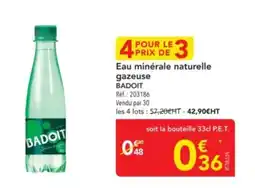 METRO BADOIT Eau minérale naturelle gazeuse offre
