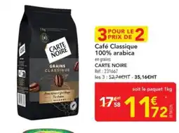 METRO CARTE NOIRE Café Classique 100% arabica offre