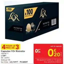 METRO L'OR Capsules Ristretto offre