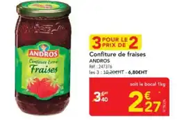 METRO ANDROS Confiture de fraises offre