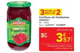METRO ANDROS Confiture de framboises offre
