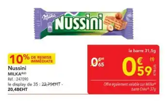 METRO MILKA Nussini offre