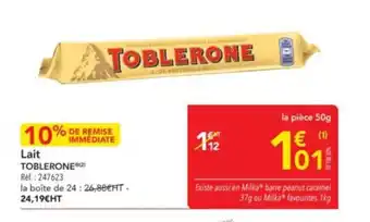 METRO TOBLERONE Lait offre
