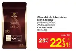 METRO CACAO BARRY Chocolat de laboratoire blanc Zéphyr offre