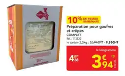 METRO COMPLET Préparation pour gaufres et crêpes offre