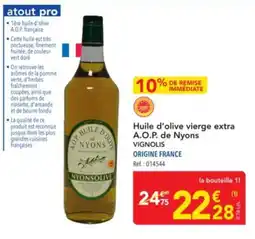 METRO VIGNOLIS Huile d'olive vierge extra A.O.P. de Nyons offre
