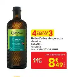 METRO CARAPELLI Huile d'olive vierge extra classico offre