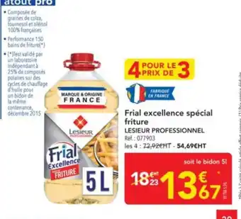 METRO LESIEUR PROFESSIONNEL Frial excellence spécial friture offre