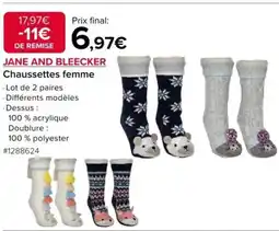 Costco JANE AND BLEECKER Chaussettes femme offre