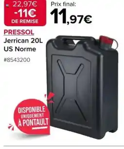 Costco PRESSOL Jerrican US Norme offre