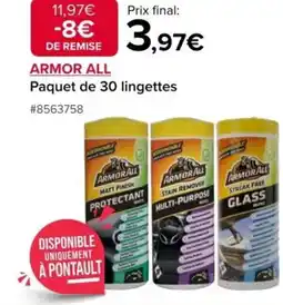 Costco ARMOR ALL Paquet de 30 lingettes offre