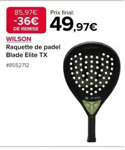 Costco WILSON Raquette de padel Blade Elite TX offre