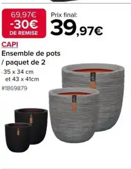 Costco CAPI Ensemble de pots / paquet de 2 offre