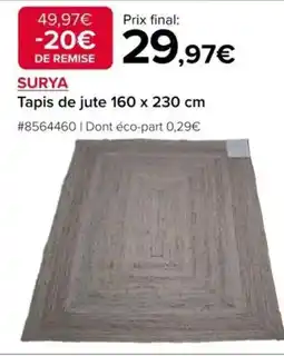 Costco SURYA Tapis de Tapis de jute offre
