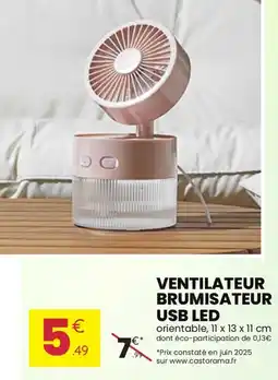 Stokomani Ventilateur brumisateur usb led offre