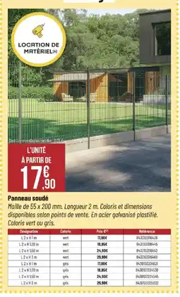 Bricorama Panneau soudé offre