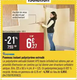 Bricorama SOPREMA Panneau isolant polystyrène extrudé offre