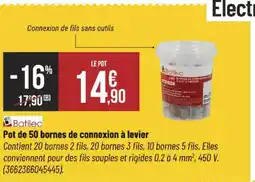 Bricorama Pot de 50 bornes de connexion à levier offre