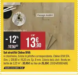 Bricorama DIVA Sol stratifié Chêne offre