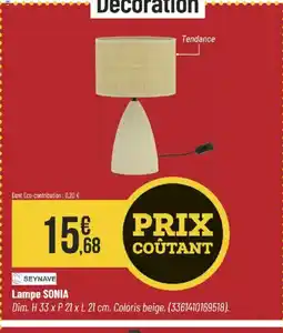 Bricorama SONIA Lampe offre