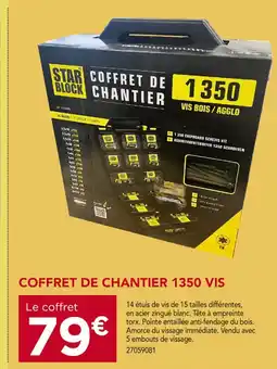 Gedimat Coffret de chantier 1350 vis offre
