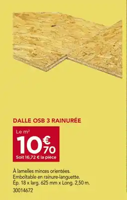 Gedimat Dalle osb 3 rainurée offre