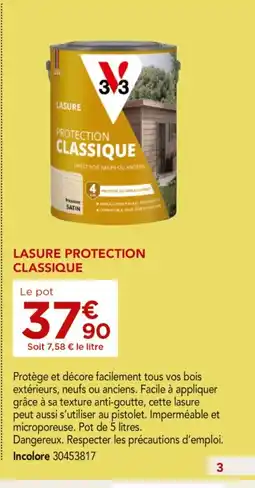 Gedimat Lasure protection classique offre