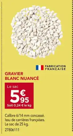 Gedimat Gravier blanc nuancé offre