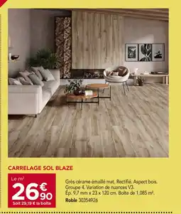 Gedimat Carrelage sol blaze offre
